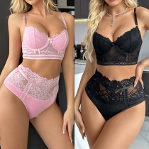 Sexy Lace High-rise Two-piece Lingerie Set