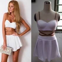Sexy Bandeau Tops + Skirts Two-piece Set