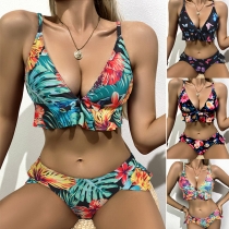 Sexy Rainbow Striped Bikini Set