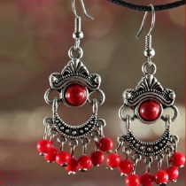 Ethnic Style Beads Pendant Earrings