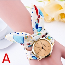 Fashion Child-free Cloth Strap Watches Geneva Ladies Bracelet Wrist Watch
