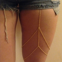 Fashion Gold-tone Tassel Legs Chain