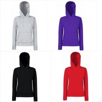 Fashion Solid Color Long Sleeve Sports Hoodies