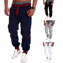 Fashion Contrast Color Men's Casual Sports Pants