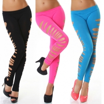 Sexy Low-waist Hollow Out Stretch Leggings