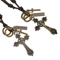 Retro Style Cross Pendant Necklace