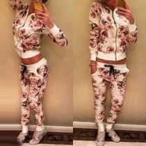 Fashion Printed Casual Sports Suit
