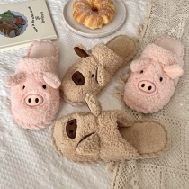 Cute Cartoon Pig Anti-slip Couple Home slippers （Size Run Small）
