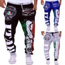 Casual Style Letters Printed Men's Sports Pants