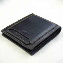 Retro Style Solid Color Men's Foldable Wallet