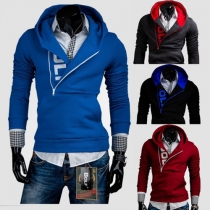 Casual Style Solid Color Long Sleeve Men's Hoodies