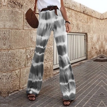 Fashion High Waist Printed Wide-leg Pants Flares