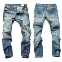 Fashion Middle-waist Men's Casual Straight Jeans