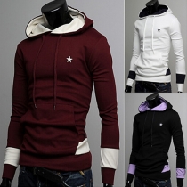 Fashion Solid Color Long Sleeve Men's Hoodies