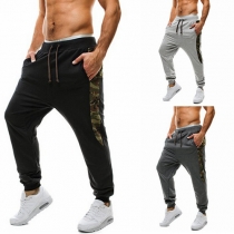 Fashion Camouflage Spliced Men's Casual Sports Pants