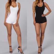 Fashion Sleeveless Hooded Slim Fit Rompers