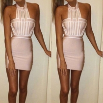 Sexy Backless Off-shoulder High Waist Slim Fit Bodycon Dress