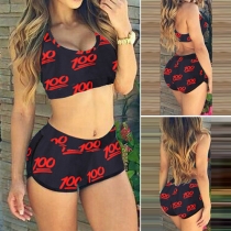 Fashion Printed Two-piece Swimsuit