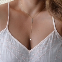 Fashion Triangle Tassel Pendant Necklace