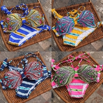 Sexy Printed Halter Bikini Set