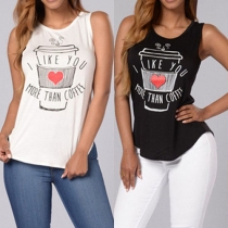 Fashion Letters Printed All-match Tank Tops