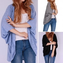 Fashion Dolman Sleeve Open-front Casual Cardigan