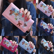 Sweet Map Printed Wallet For Women
