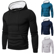 Casual Style 2 Side Pockets Long Sleeve Zipper Hooded Sweatshirt For Men