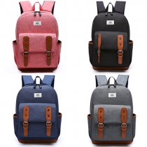 Fashion Style Solid Color Hasp Zipper Backpack