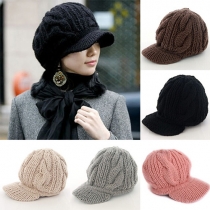 Fashion Solid Color Knitted Sweater Hat
