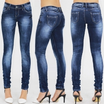 Fashion Zip Fly Low Rise Slim Fit Women's Jeans