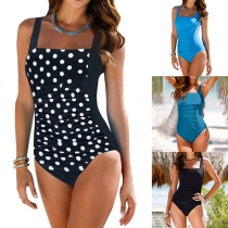 Sexy Backless Square Collar One-piece Swimsuit