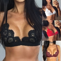 Sexy See-through Gauze Spliced Lace Bra