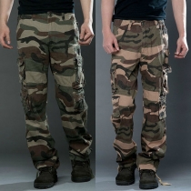 Fashion Camouflage Printed Multi-pockets Men's Casual Pants