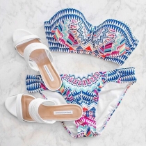 Sexy Printed Bandeau Bikini Set