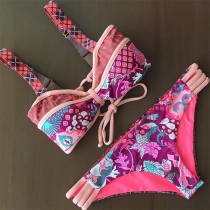 Sexy Colorful Printed Bikini Set