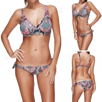 Sexy Printed Push-up Bikini Set