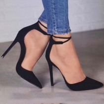 Elegant Solid Color Pointed Toe High-heel Shoes Stilettos