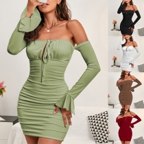 Solid Color Tight Dress