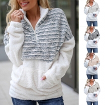Fashion Round-neck Solid Color Long Sleeve Extra Heavy Sweater