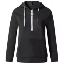Simple Style Long Sleeve Slim Fit Solid Color Hoodie