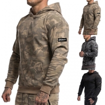 Fashion Camouflage Printed Long Sleeve Men's Hoodie