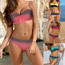 Sexy Color Gradient Push-up Bikini Set 