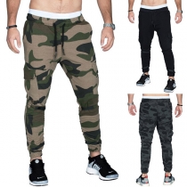 Fashion Camouflage Printed Elastic Waist Men's Sports Pants