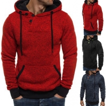Fashion Mixed Color Long Sleeve Men's Hoodie