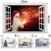 Cute Style 3D Christmas Wall Sticker