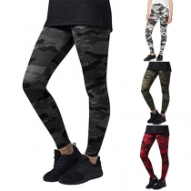Fashion Camouflage Print High Waist Stretch Leggings