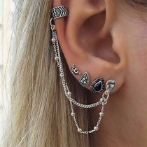 Bohemian Style Alloy Stud Earring Set 4 pcs/Set 