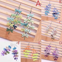 Fashion Colorful Dragonfly Pendant Earrings
