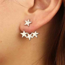 Simple Style Pentagram Shaped Stud Earrings
